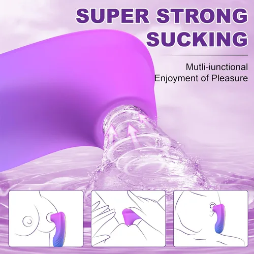 Miniatura 3 de Vibrador Chupador de Rosa Juguetes Sexuales para Adultos, Vibrador Clitoral Placer Sexual para Mujeres con 10 Modos de Vibración, Chupador