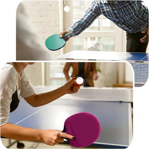 Miniatura 7 de Senston Paletas de ping pong para entretenimiento o competición - Juego de paletas de ping pong con velocidad avanzada, control Púrpura