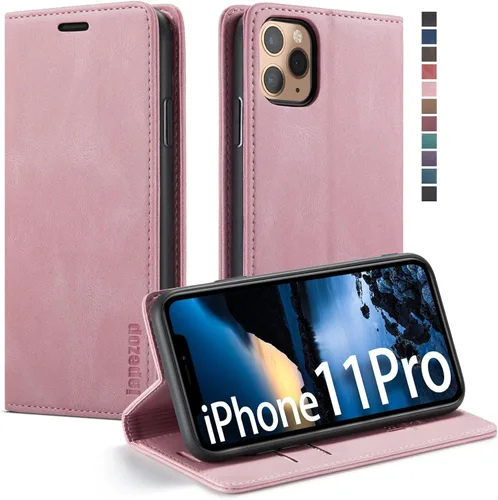 Miniatura 24 de japezop Funda compatible con iPhone 11, iPhone 11 con bloqueo RFID, soporte de tarjetero, funda de cuero con tapa para iPhone 11 de 6.1 pulgadas