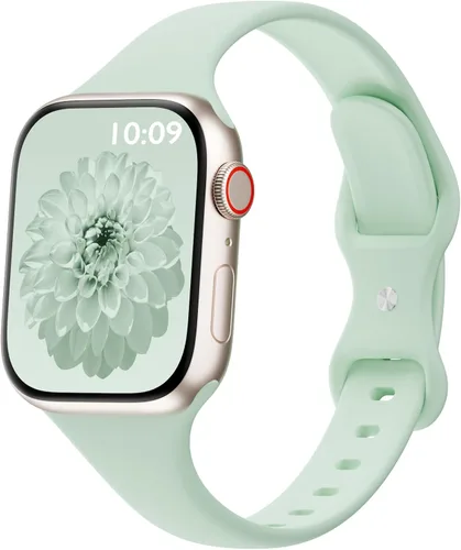 Miniatura 18 de Bandas delgadas de silicona deportivas compatibles con Apple Watch de 38mm 42mm 40mm 44mm 41mm 45mm 46mm 49mm, correa de repuesto delgada y estrecha