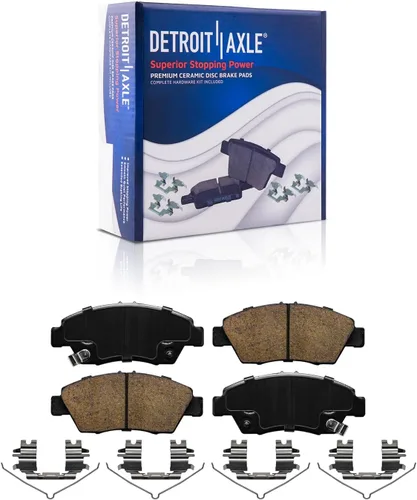 Miniatura 8 de Detroit Axle - Kit de freno delantero para Honda Civic 2003-2007, ajuste 2009-2013, rotores de freno de disco de repuesto de pastillas de freno