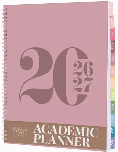 Miniatura 24 de Rileys - Agenda académica 2026-2027, agenda diaria, semanal y mensual, julio de 2026 a junio de 2027, páginas de notas para estudiantes