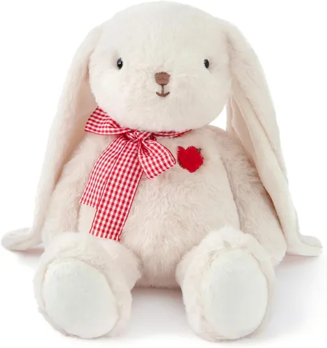 Miniatura 13 de Conejito pequeño de peluche con corazón, lindo conejo marrón, animales de peluche suaves, oso de peluche, juguetes de peluche, regalos para novia
