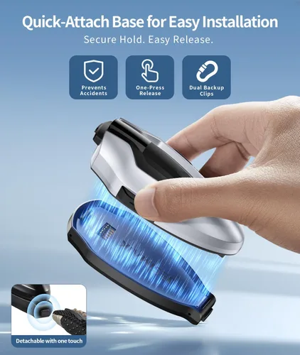 Miniatura 2 de JESIMAIK Auriculares Bluetooth para casco de motocicleta, sistema de comunicación de casco de malla para 10 jinetes, soporte magnético antirrobo