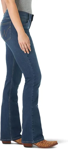 Miniatura 3 de Wrangler - Jeans para mujer estilo Western de tiro medio, elásticos y con corte bota
