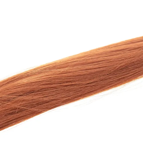 Miniatura 4 de SWACC 12 extensiones de cabello lacio de un color con clip, para mujer, extensiones de cabello sintético con rayas de color (rojo jengibre)