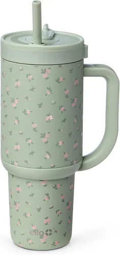 Miniatura 18 de Ello Oasis Botella de Agua de Acero Inoxidable de 30oz - Flower Quilt Colcha de flores