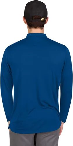 Miniatura 3 de Mens Dry Fit Long Sleeve Collarless Golf Shirt, Quick Dry Polos, Stretch Fabric
