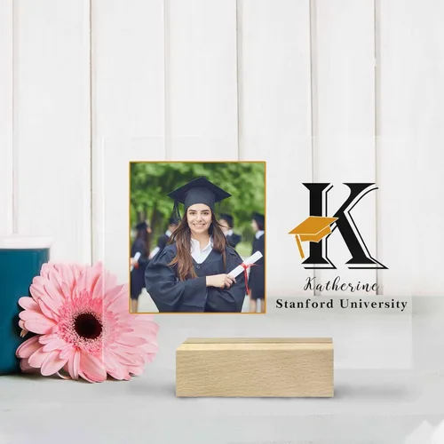 Miniatura 3 de InterestPrint Placa acrílica de graduación personalizada para la clase de 2023, marcos de fotos acrílicos de graduación, letrero acrílico