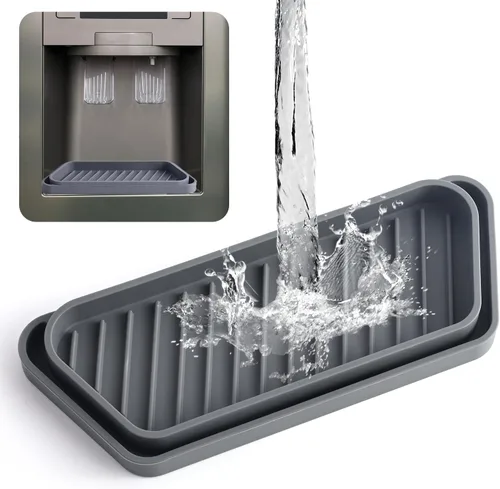 Bandeja de goteo para refrigerador, dispensador de agua para nevera cortable para bandeja de agua, dispensador de silicona de grado alimenticio,