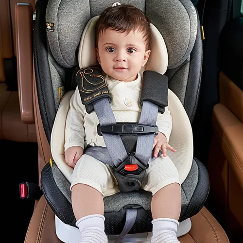 Miniatura 2 de Innokids Juego de fundas de correa de asiento de automóvil para bebés y niños, fundas para cinturón de seguridad con almohadilla para la Gris