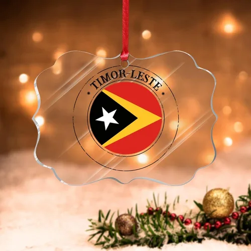 Miniatura 8 de Bandera de Andorra, adorno colgante de Navidad, bandera nacional, decoraciones de Navidad, adornos acrílicos, colgante para árbol de Navidad