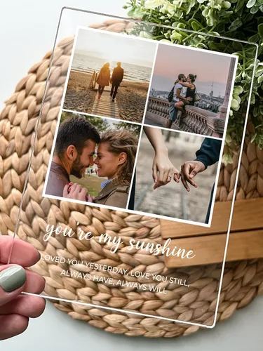 Miniatura 3 de MIRROR MANIA Nombres y palabras personalizados, collage de fotos, base de madera, soporte de escritorio, decoración del hogar, regalo para ella