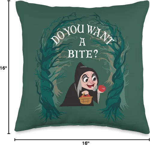 Miniatura 4 de Disney Villains Kawaii Evil Witch Do You Want A Bite - Cojín de cojín (16.0 x 16.0 in), multicolor