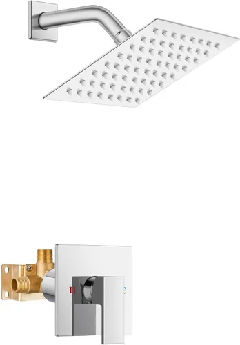 Miniatura 10 de Airuida Juego de Grifería de Ducha Sistema de Ducha de Lluvia para Baño SUS304 Acero Inoxidable Mango Único Con Roscas Macho Válvula de Instalación