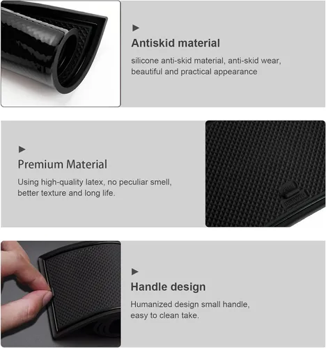 Miniatura 3 de BIXUAN RAV4 2024 - Tapete de ranura para puerta, accesorios compatibles con RAV4 2019-2023 2024 Alfombrilla de goma antideslizante para portavasos