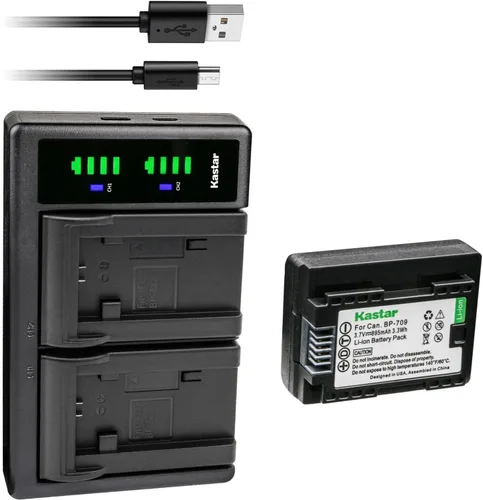 Miniatura 8 de Kastar BP-709 LTD2 Cargador de batería USB compatible con Canon BP-708 BP708, BP-709 BP709, CG-700, Canon VIXIA HF R82 HFR82, VIXIA HF R300 HFR300