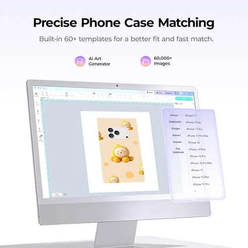 Miniatura 6 de Máquina de prensa de calor para fundas de móvil HTVRONT Compatible con iPhone y Android - Prensa de calor para fundas de móvil H17 con calor