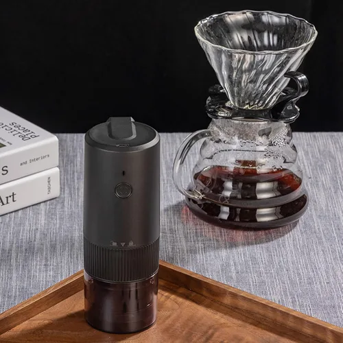 Miniatura 4 de Molinillo de café eléctrico Molino automático de frijoles Molinillo portátil Molienda de cerámica ajustable Uso fácil