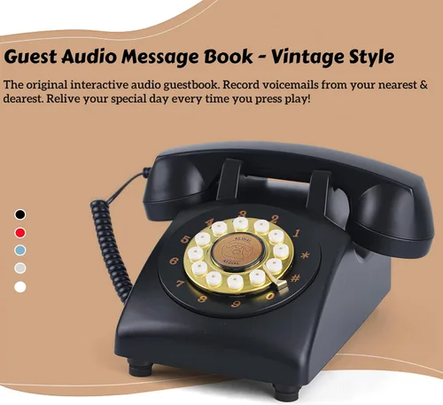 Miniatura 2 de RetroVox Libro de invitados de audio, libro de invitados de boda, libro de mensajes de audio, estilo vintage para recepción de boda, despedida