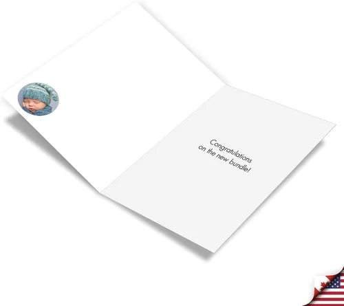 Miniatura 2 de The Best Card Company, Blissful Little Ones - Tarjeta de felicitación para bebé con sobre (4.63 x 6.75 pulgadas), color azul, para niño recién