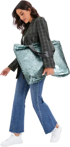 Miniatura 5 de Sequin Bling Tote Bag for WomenLarge Bling Beach Tote Bags