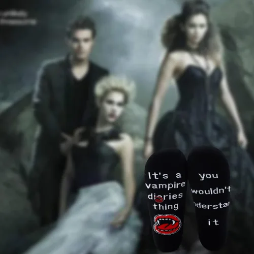 Miniatura 7 de G2TUP Vampire Merchandise Socks It's a Vampire Thing TVD Show Calcetines para mujeres y hombres