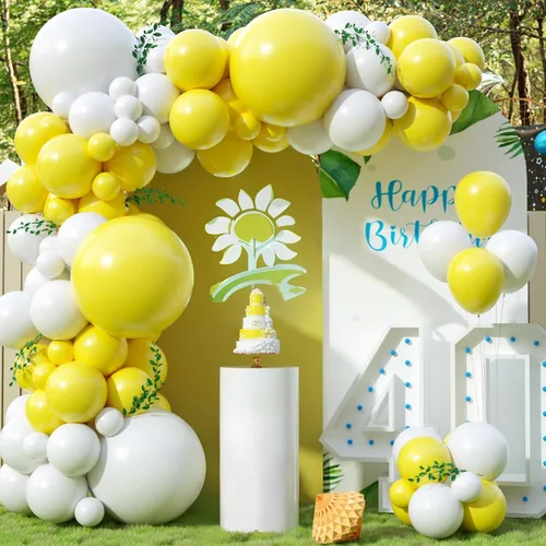 Miniatura 10 de Kit de guirnalda de globos azul rey y amarillo, kit de arco de globos azul rey y amarillo de 100 piezas con globos de diferentes tamaños de Azul