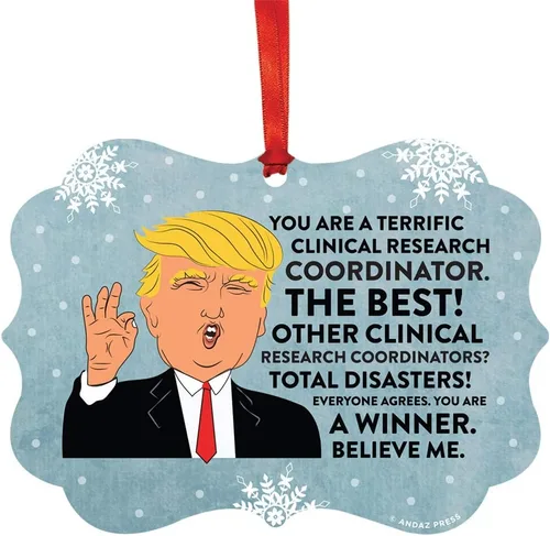 Miniatura 123 de Andaz Press Presidente Donald Trump Fancy Frame Recuerdo Adorno de Navidad Regalo de broma Ejecutivo de Cuenta, 1 paquete, Divertidas Ideas