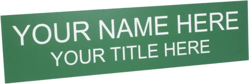 Miniatura 22 de ExcelMark Placa de nombre personalizada para puerta, oficina, pared, personalizada con tu texto, 2 x 8 pulgadas (1 línea, negro)
