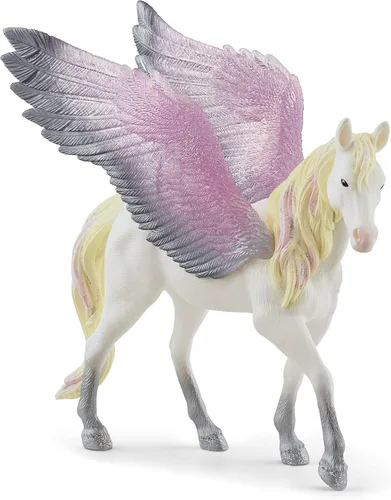 Schleich bayala, Juguetes de unicornio, regalos de unicornio para niñas y niños de 5 a 12 años, Yegua Star Pegasus, Multi, 70579