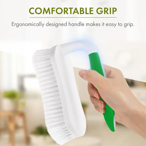 Miniatura 2 de Amazer - Cepillo de limpieza con agarre cómodo para ducha, cerdas rígidas con mango, cepillo limpiador resistente para tina, fregadero, alfombra