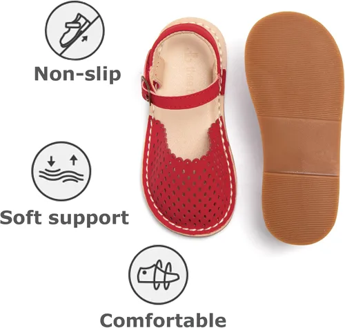 Miniatura 71 de THEE BRON Sandalias cómodas para niñas, zapatos para niños, sandalias rellenas