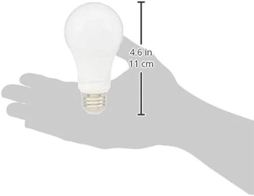 Miniatura 9 de Bombillas LED A19 de Amazon Basics, equivalente a 100 vatios, luz blanca de día (5000K), 15W de eficiencia energética, no regulable, duración