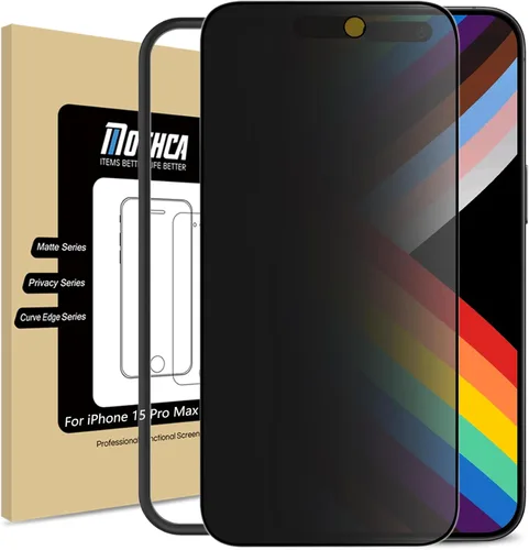 Miniatura 9 de Mothca Protector de pantalla de privacidad mate para iPhone 17 Pro [6.3 pulgadas] con herramienta de fácil instalación, antiespía antirreflejos