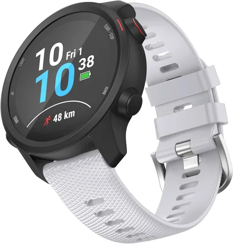 Miniatura 13 de OVERSTEP Compatible con Garmin Venu 2 Plus, Venu SQ Band, correa de muñeca de 0.787 pulgadas, correa de silicona suave impermeable de liberación