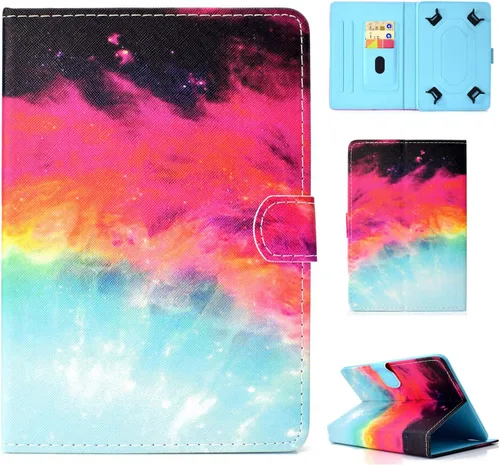 Miniatura 28 de Funda universal para tablet de 7 pulgadas, piel sintética [ranuras para tarjetas], cubierta magnética, para Samsung Galaxy Tab E/Tab A 7.0, Fire 7