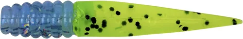 Miniatura 33 de Bobby Garland Slab Slay'R Señuelo de pesca de plástico suave para crappie, equipo de pesca y accesorios, 2 pulgadas, Chartreuse Silver Chartreuse