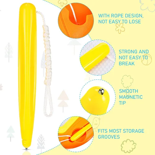 Miniatura 3 de Sumind 3 piezas de bolígrafo magnético de dibujo de repuesto Magnapad Doodle Stylus Pen con cuerda para jugar Magnapad tablero de dibujo magnético
