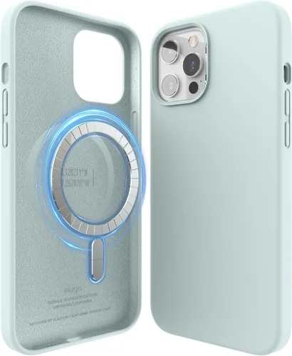 Miniatura 14 de elago Funda magnética de silicona compatible con MagSafe compatible con iPhone 12 y compatible con iPhone 12 Pro de 6.1 pulgadas, imanes integrados