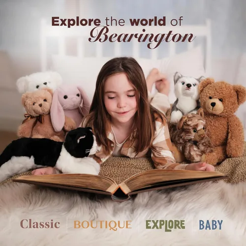 Miniatura 6 de Bearington Baby Lamby, Peluche de cordero color crema de 5.5 pulgadas, suaves sonajeros para bebé y anillos de peluche - Juguetes para recién