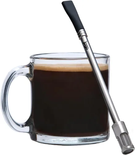 Miniatura 10 de JoGo - La pajita original para preparar café y té - Cafetera portátil - Filtro de acero inoxidable de una sola porción - Función de filtro