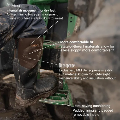 Miniatura 3 de Dryshod Botas de granja de trabajo duro para hombre haymaker - marrón HAY-MM-BR