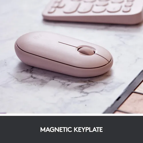Miniatura 8 de Logitech Pebble M350 - Mouse inalámbrico con Bluetooth o USB, silencioso y delgado con clic silencioso para iPad, laptop, laptop, PC y Mac, rosa