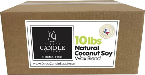 Direct Candle Supply - Cera de vela de soja de coco de 10 libras para hacer velas - Mezcla cremosa para formulación de fragancia de alta carga, cera