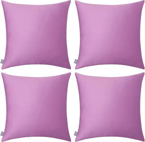 Miniatura 16 de Thmyo - Paquete de 4 fundas de almohada decorativas de 100 % algodón para lumbar, cómodas, sólidas, para Navidad/Halloween, fundas de cojín Blanco