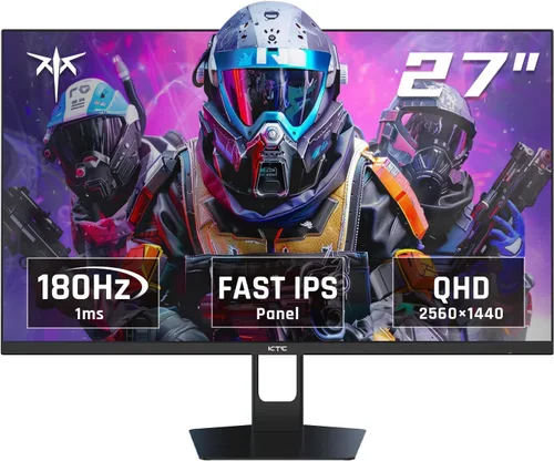 KTC - Monitor para juegos QHD de 27 pulgadas, 180Hz 1ms GTG Fast IPS 2K, monitor de computadora para gamers de 1440P HDR sin marco con