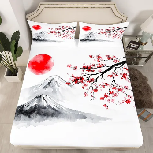 Miniatura 15 de Erosebridal Sábana bajera ajustable con bandera estadounidense, juegos de ropa de cama para adolescentes y motos de cross, tamaño individual