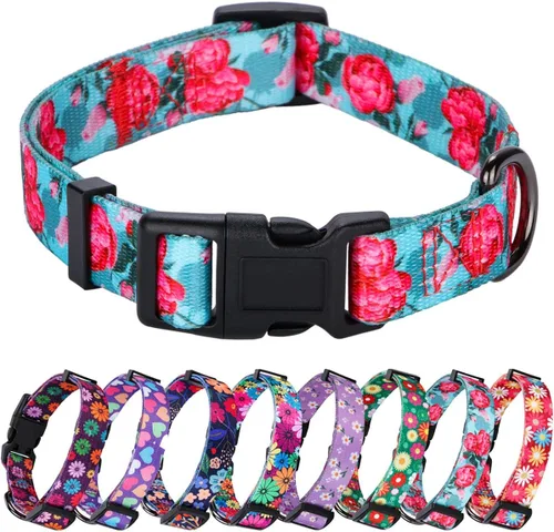 Miniatura 15 de Collar de perro con estampado de vaca, patrón animal para perros, blanco y negro, pequeño B_Estampado De Vaca