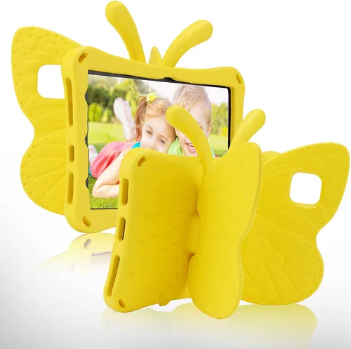 Miniatura 23 de FW Fire 7 - Funda para tablet para niños, Amazon Fire 7 2022, funda de mariposa con luz de atril, EVA, protección contra caídas, resistente, a